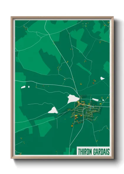 Une affiche de carte sur Thiron Gardais