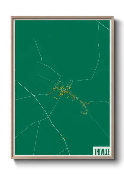 Une affiche de carte sur Thiville