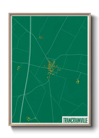 Une affiche de carte sur Trancrainville
