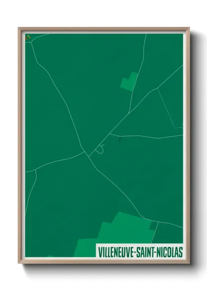 Une affiche de carte sur Villeneuve-Saint-Nicolas