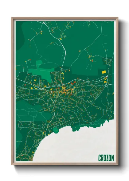 Une affiche de carte sur Crozon