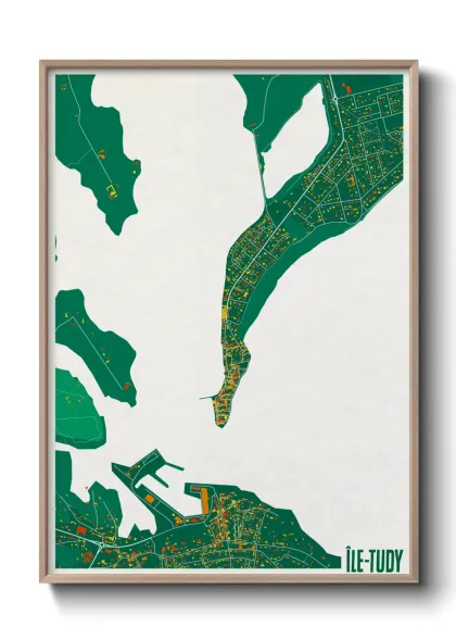 Une affiche de carte sur Île-Tudy