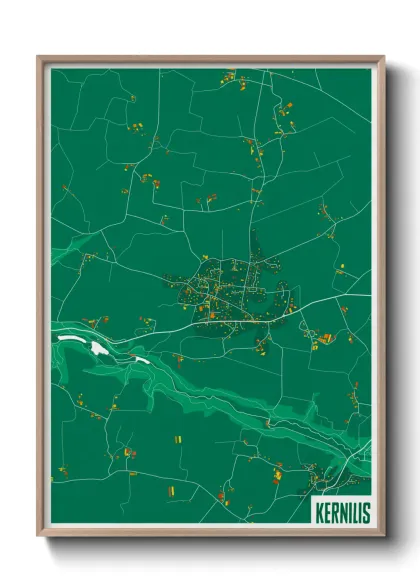 Une affiche de carte sur Kernilis