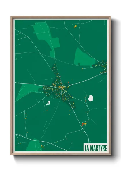 Une affiche de carte sur La Martyre