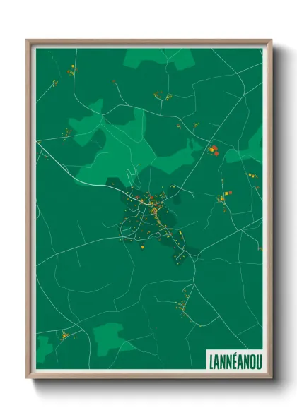 Une affiche de carte sur Lannéanou