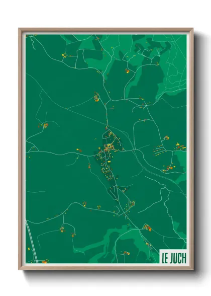 Une affiche de carte sur Le Juch