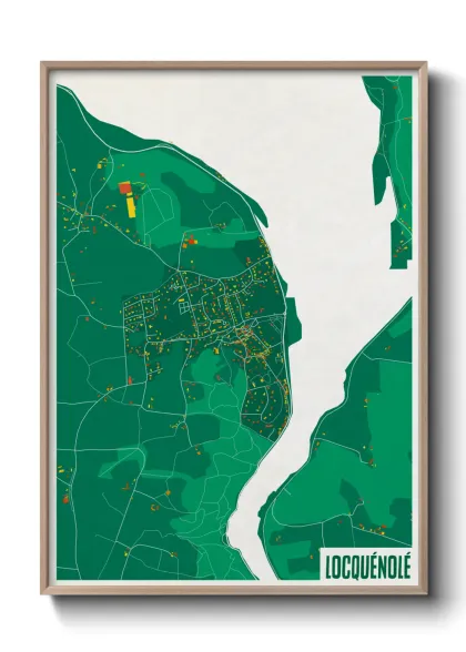 Une affiche de carte sur Locquénolé