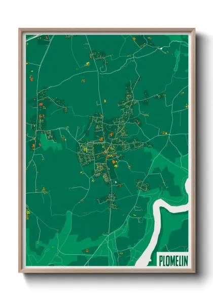 Une affiche de carte sur Plomelin