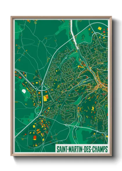 Une affiche de carte sur Saint-Martin-des-Champs