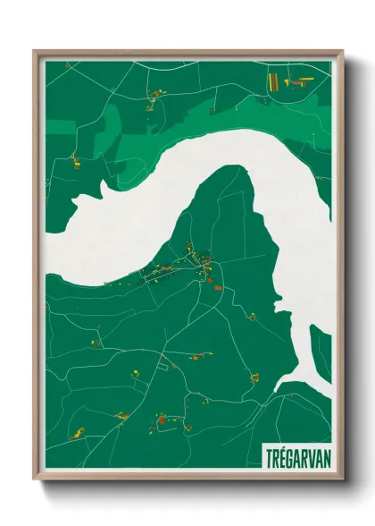 Une affiche de carte sur Trégarvan