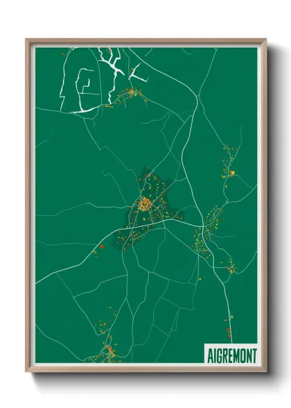 Une affiche de carte sur Aigremont