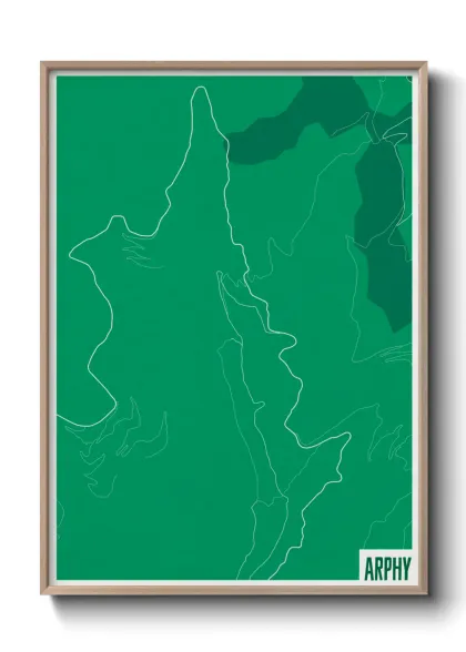 Une affiche de carte sur Arphy