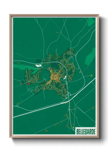 Une affiche de carte sur Bellegarde