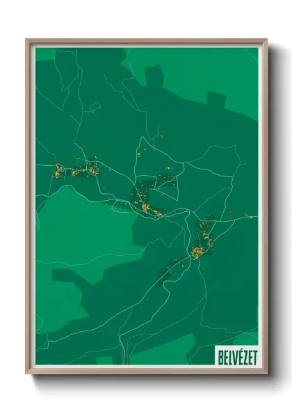 Une affiche de carte sur Belvézet
