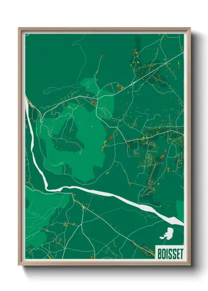 Une affiche de carte sur Boisset