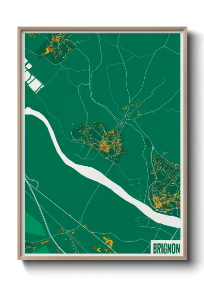 Une affiche de carte sur Brignon
