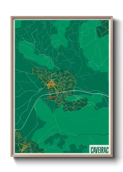 Une affiche de carte sur Caveirac