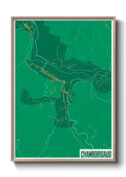 Une affiche de carte sur Chamborigaud
