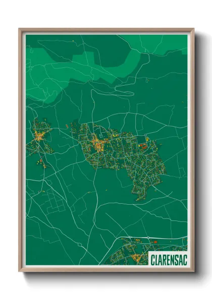 Une affiche de carte sur Clarensac