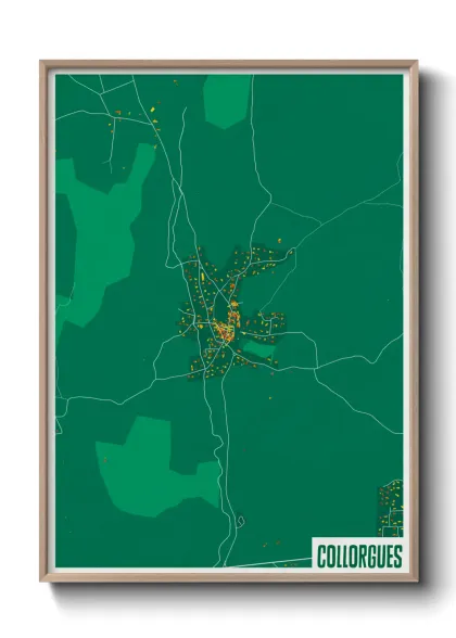 Une affiche de carte sur Collorgues