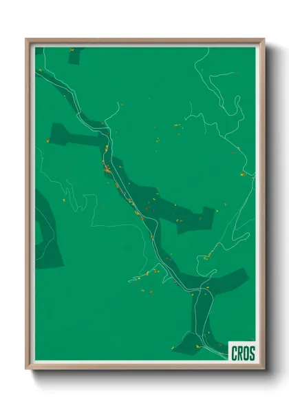 Une affiche de carte sur Cros