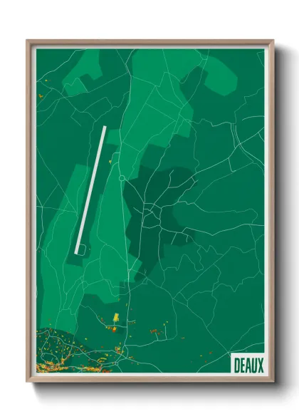 Une affiche de carte sur Deaux