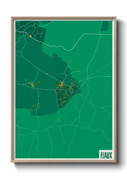 Une affiche de carte sur Flaux