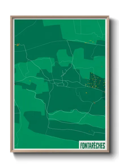 Une affiche de carte sur Fontarèches