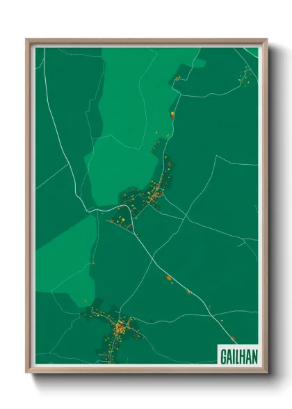 Une affiche de carte sur Gailhan