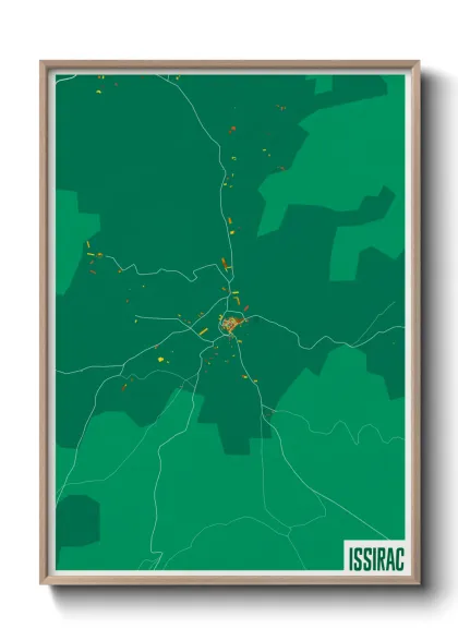Une affiche de carte sur Issirac