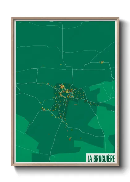 Une affiche de carte sur La Bruguière