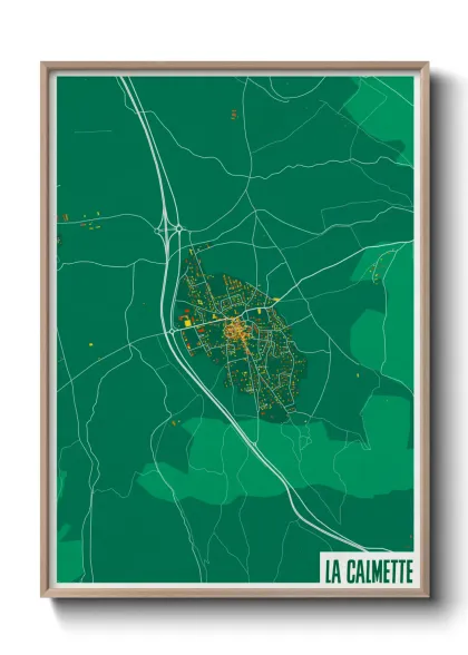 Une affiche de carte sur La Calmette