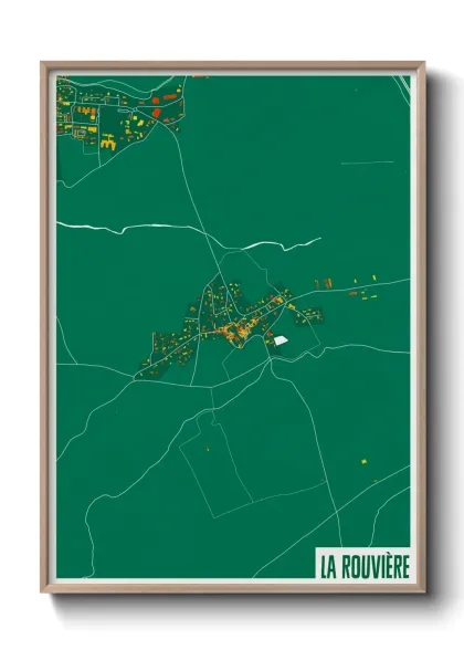 Une affiche de carte sur La Rouvière