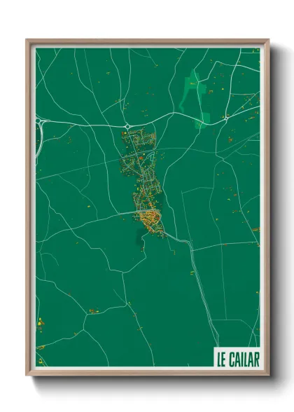 Une affiche de carte sur Le Cailar
