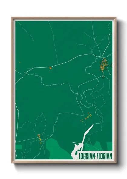 Une affiche de carte sur Logrian-Florian