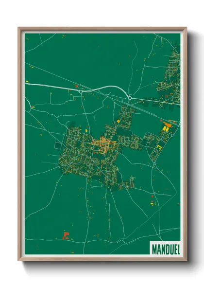 Une affiche de carte sur Manduel