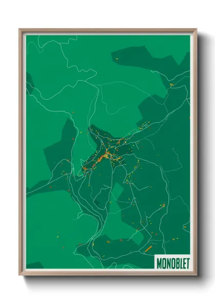 Une affiche de carte sur Monoblet