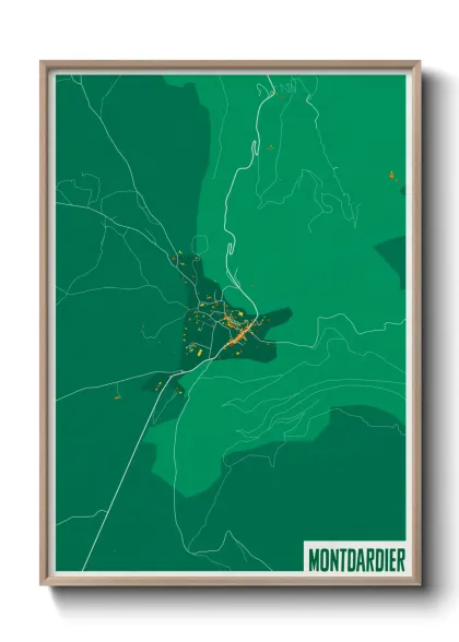 Une affiche de carte sur Montdardier