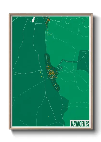 Une affiche de carte sur Navacelles