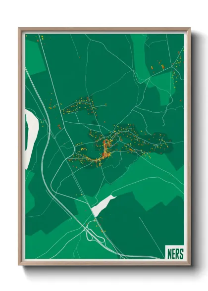 Une affiche de carte sur Ners