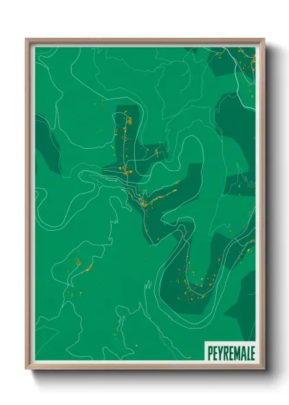 Une affiche de carte sur Peyremale