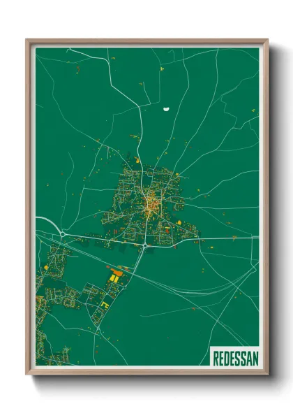 Une affiche de carte sur Redessan