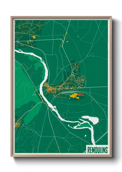 Une affiche de carte sur Remoulins