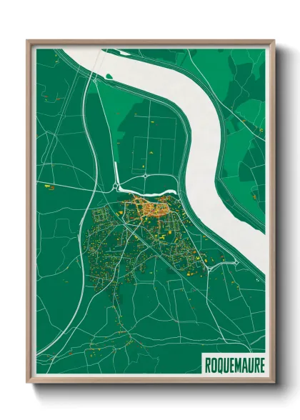 Une affiche de carte sur Roquemaure