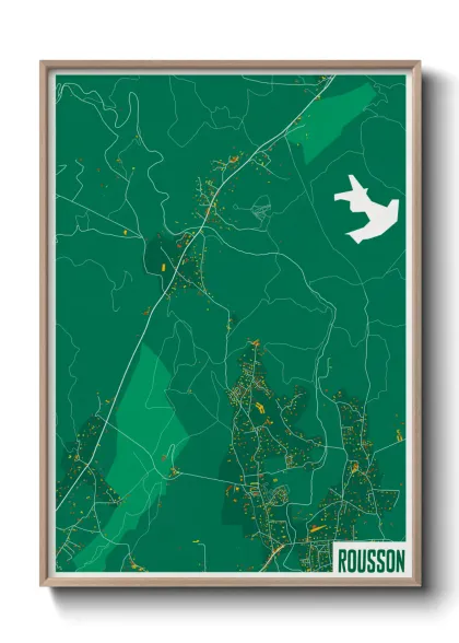 Une affiche de carte sur Rousson