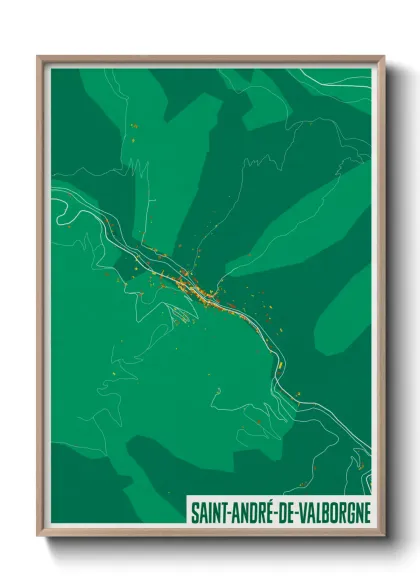 Une affiche de carte sur Saint-André-de-Valborgne