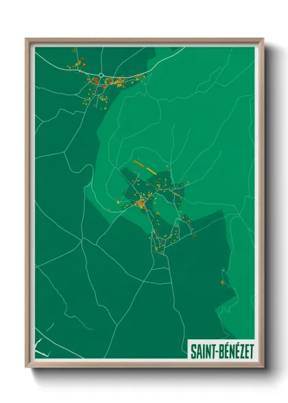 Une affiche de carte sur Saint-Bénézet