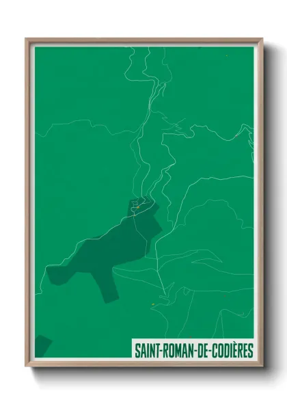Une affiche de carte sur Saint-Roman-de-Codières