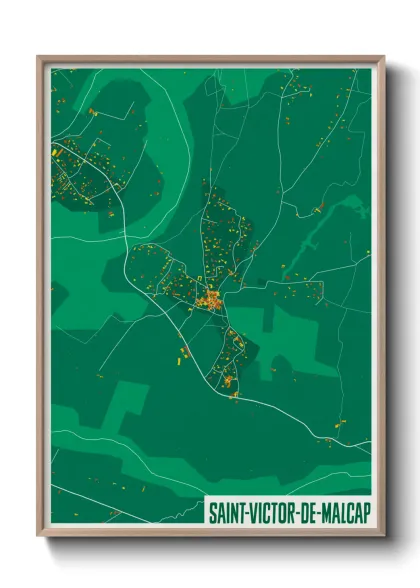 Une affiche de carte sur Saint-Victor-de-Malcap