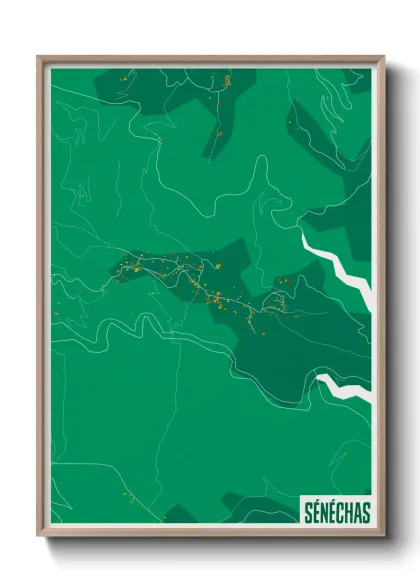 Une affiche de carte sur Sénéchas